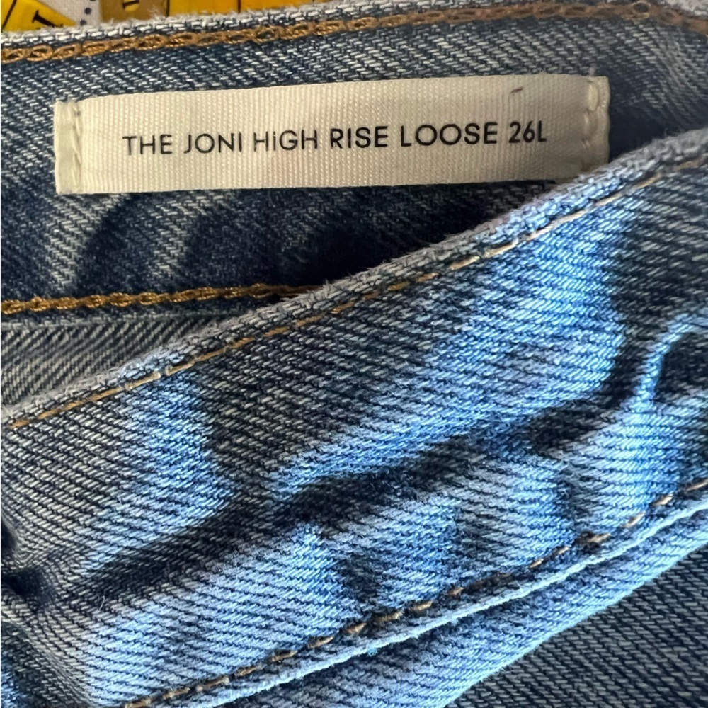 Denim Forum Joni High Rise Loose distressed jeans size 26 excellent condition - Picture 14 of 16